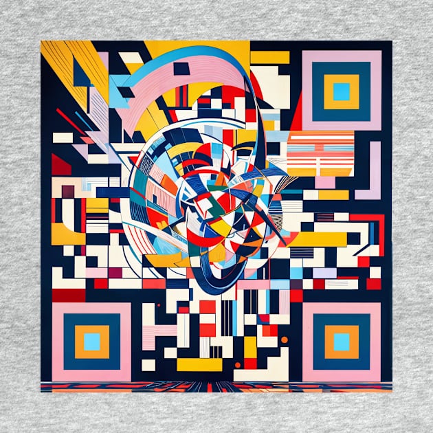 RickRoll QR Code Constructivist Art by ravel.live